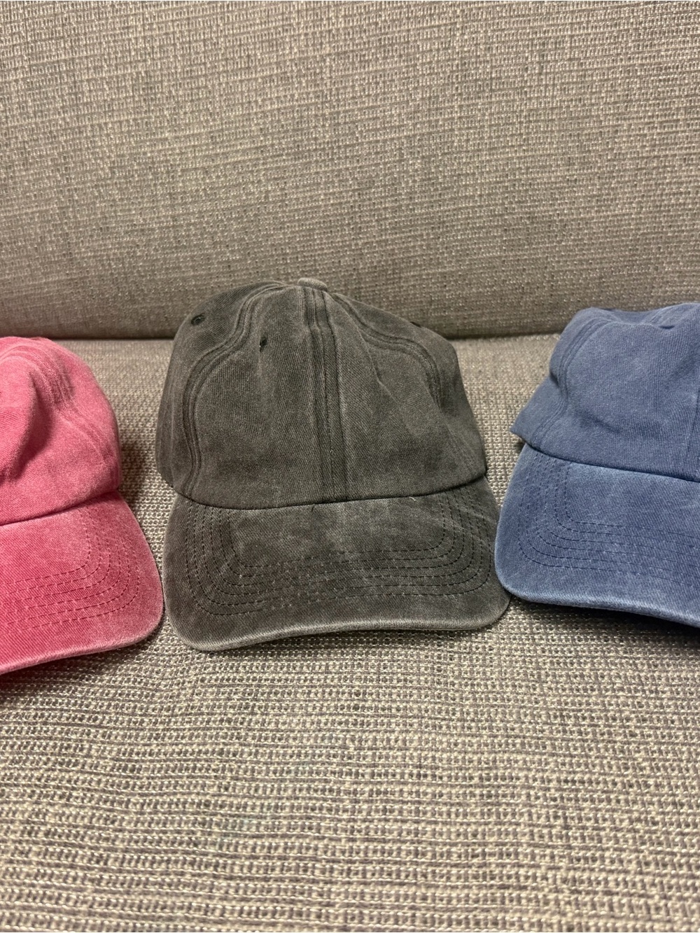 Stone Washed unstructured Dad Hats - 3 pack